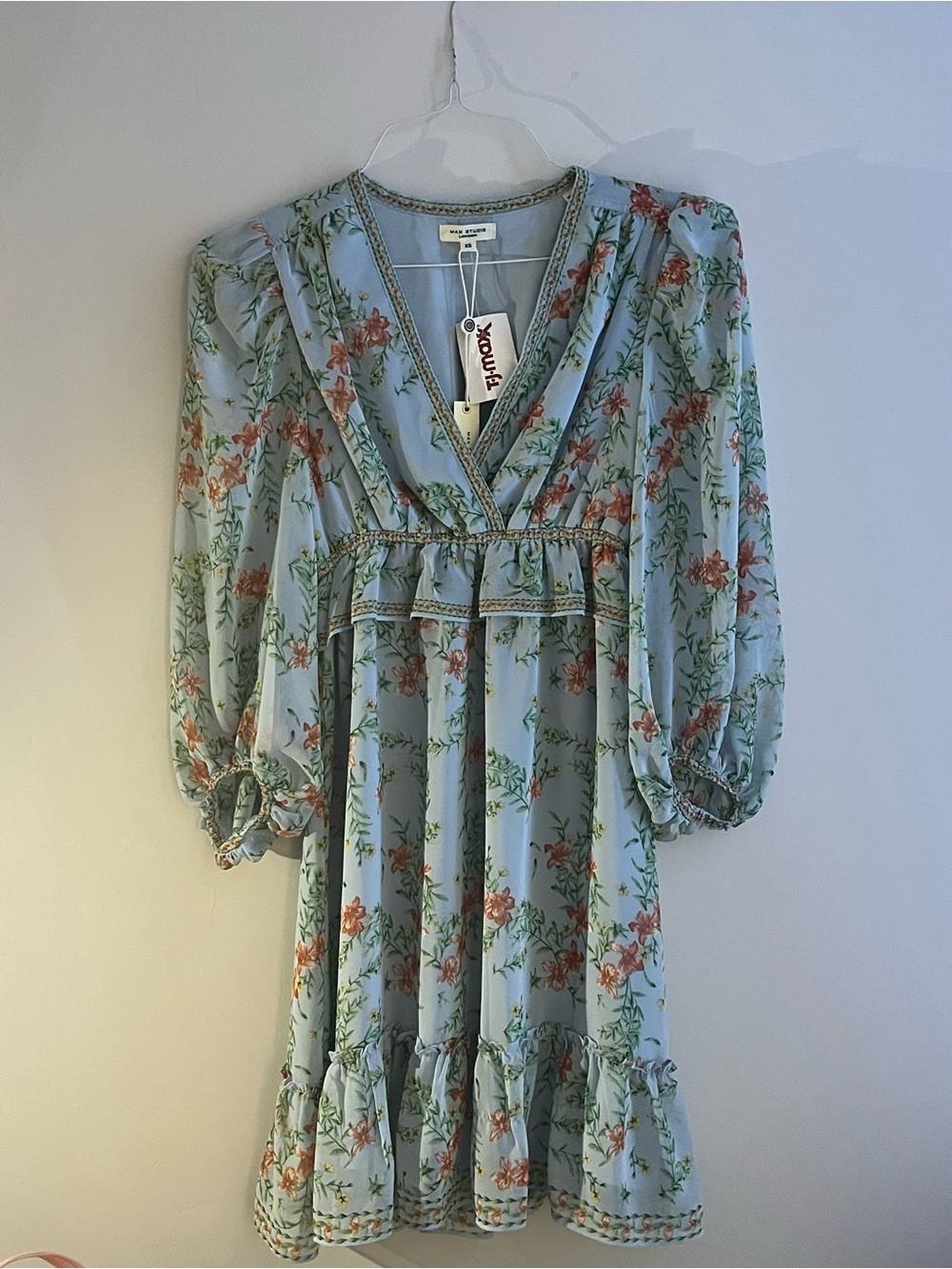 Light blue Floral Max Studio Dress (NWT)
